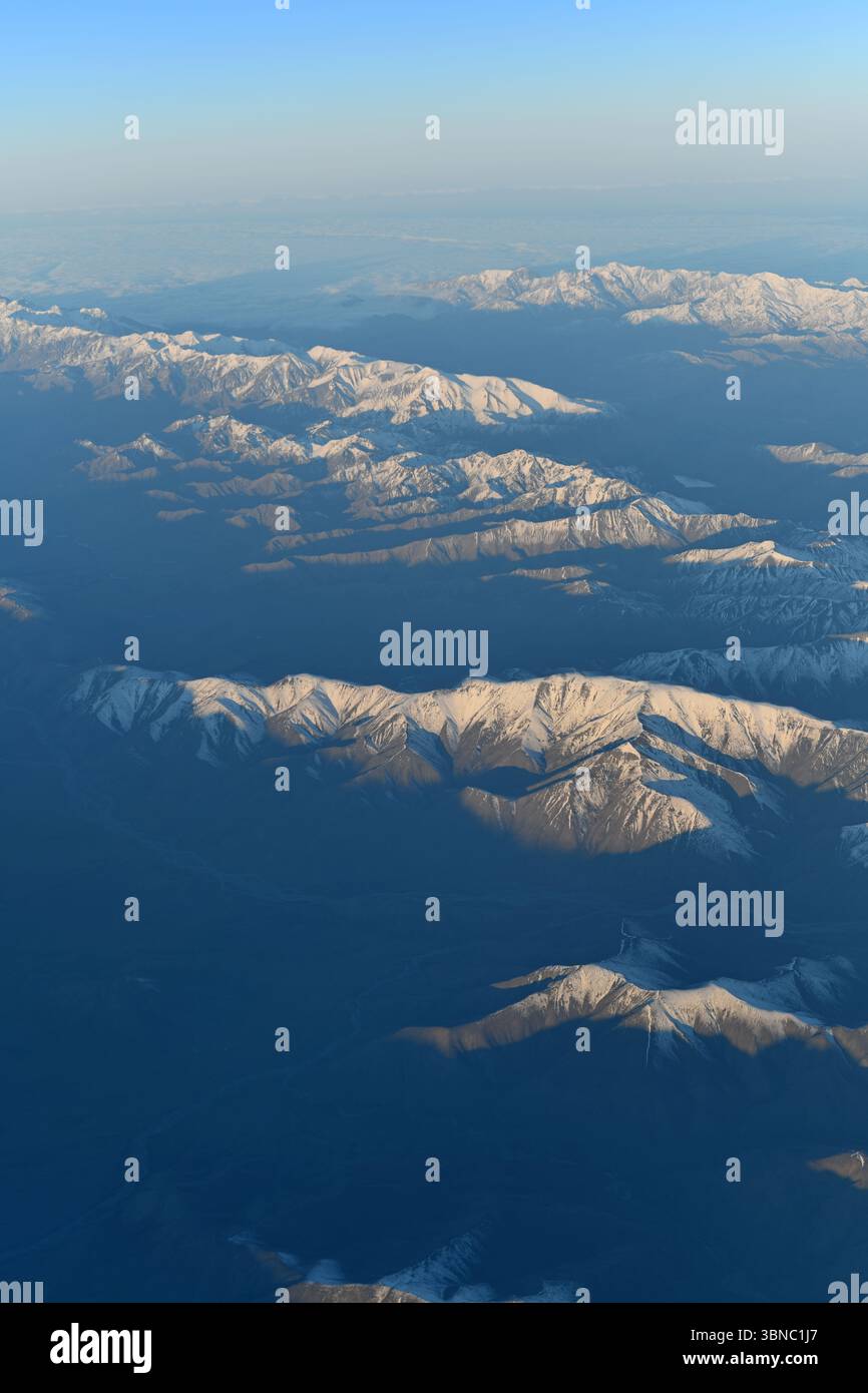 Aerea delle Alpi meridionali, nuova Zelanda Foto Stock