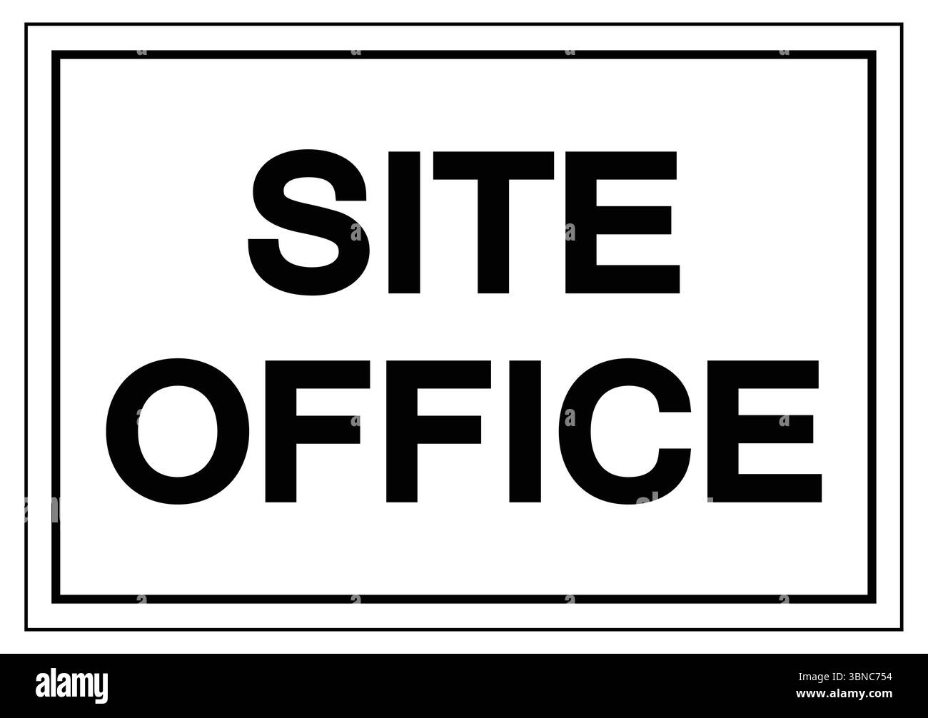 Cancellare la segnaletica dell'ufficio del sito per le aree di costruzione e gestione dei progetti Illustrazione Vettoriale