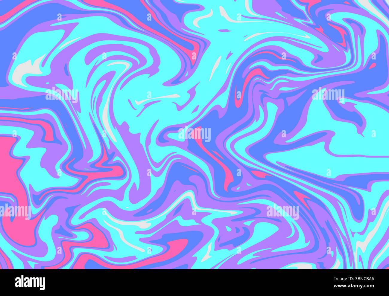 Rainbow Marble Swirl sfondo astratto con colori psichedelici Foto Stock