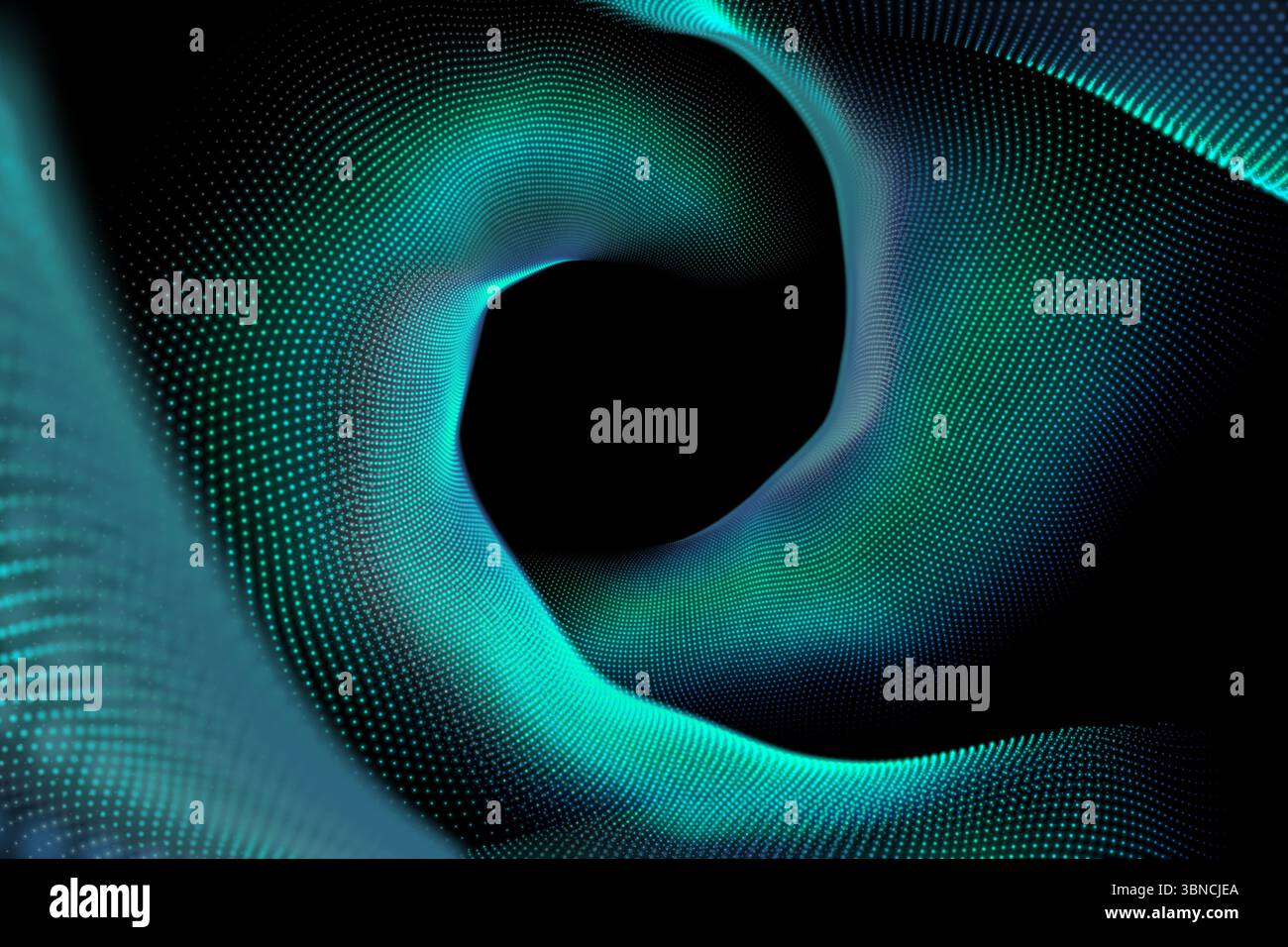 Abstract di nero e sfondo turchese Foto Stock