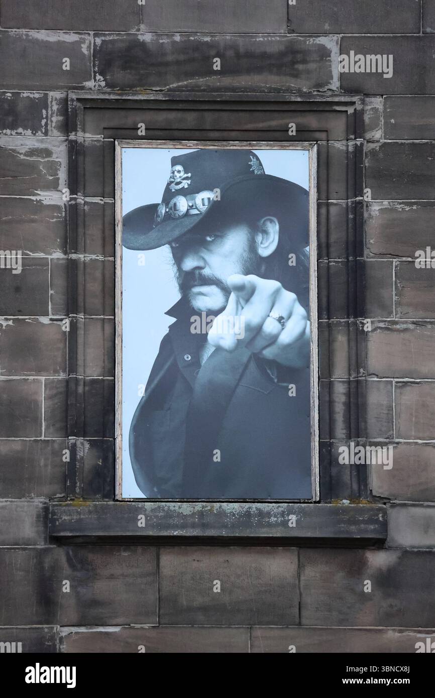 Statua di Lemmy, monumento a Lemmy da Motorhead a Burslem Foto Stock