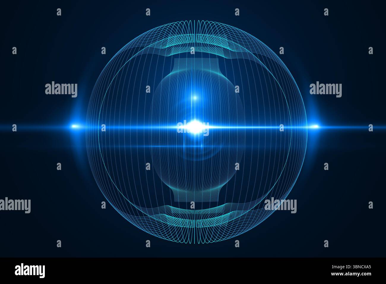 Futuristico sfondo nero brillante Foto Stock