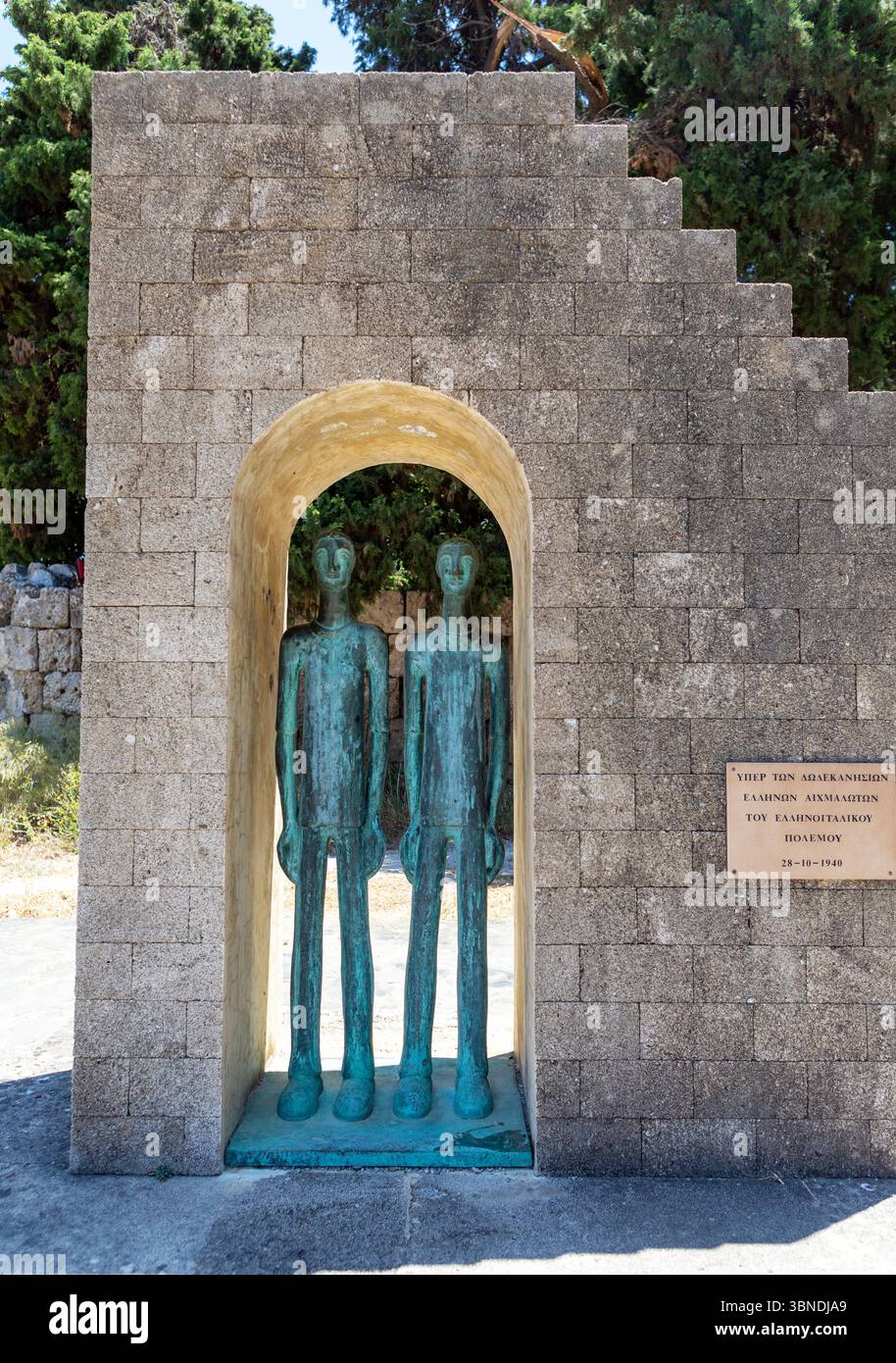 Monumenti alle vittime della guerra greco-italica Foto Stock