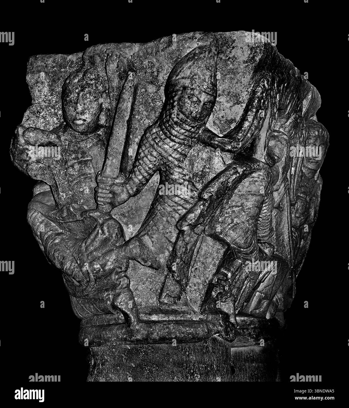 Anges et Seraphins - Angeli e Seraphim XII secolo Atelier Catalano actif en Languedoc, Parigi, Louvre, Francia, francese ( il nome "Seraphim" significa "bruciatori" o "ardenti"). In contesti religiosi, in particolare nelle tradizioni ebraiche, cristiane e islamiche, i Seraphim sono un tipo di essere celeste, in particolare un ordine di angeli di alto rango. Sono spesso raffigurati con più coppie di ali e sono associati a fuoco, luce e lode ) Foto Stock