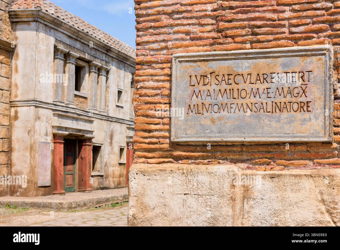 Set cinematografico della serie HBO Roma, Museo Cinecitta, Roma, Italia Foto Stock