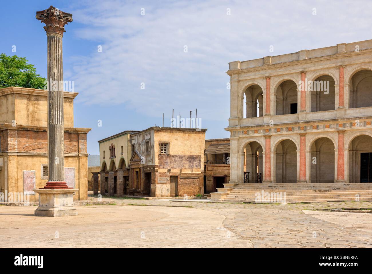 Set cinematografico della serie HBO Roma, Museo Cinecitta, Roma, Italia Foto Stock