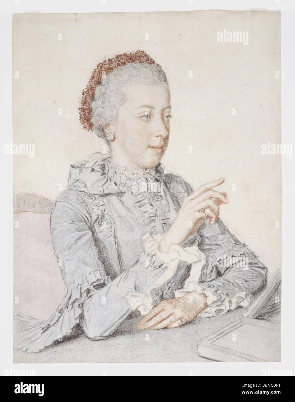 Liotard - Portrait de Maria Elisabeth, archiduchesse d'Autriche, Future abbesse à Innsbruck (1743-1809), 1762, 1947-0035. Foto Stock