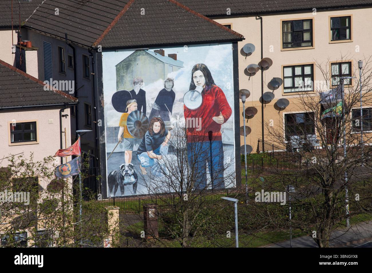 Murales politici a Derry City Foto Stock