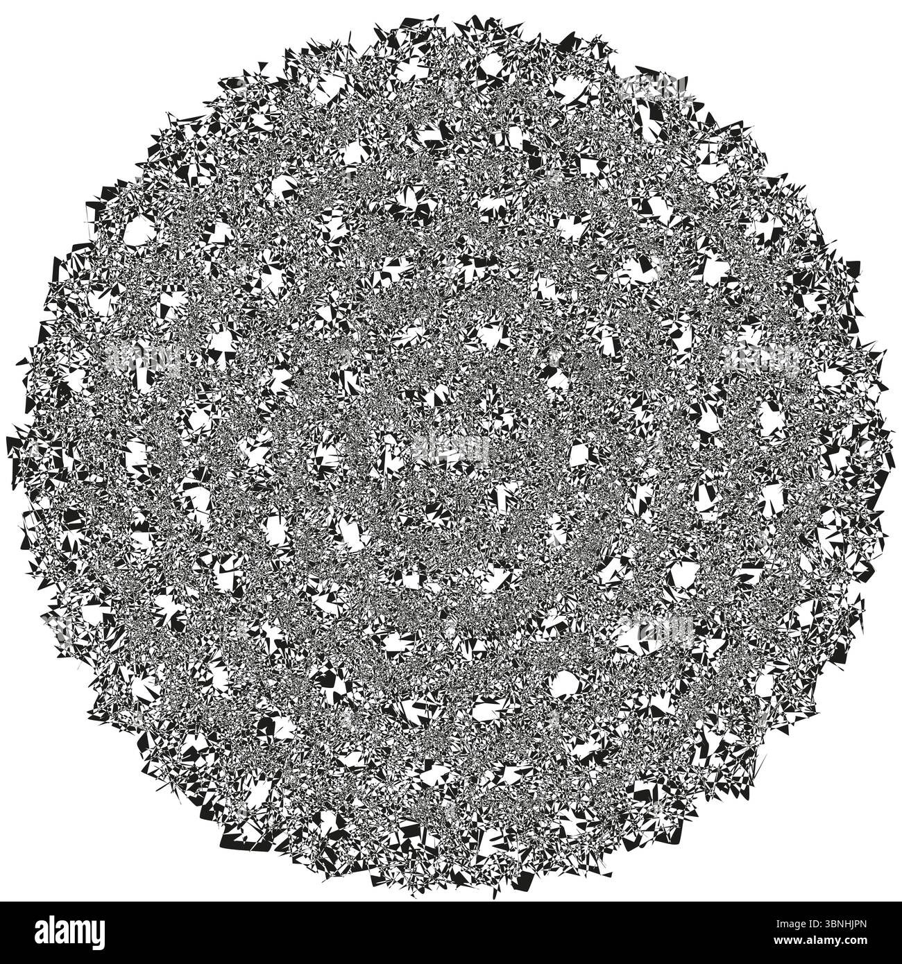 Mandala a grappolo stellare. Icona radiale complessa. Sfera vettoriale geometrica. Modello a reticolo denso. Illustrazione Vettoriale