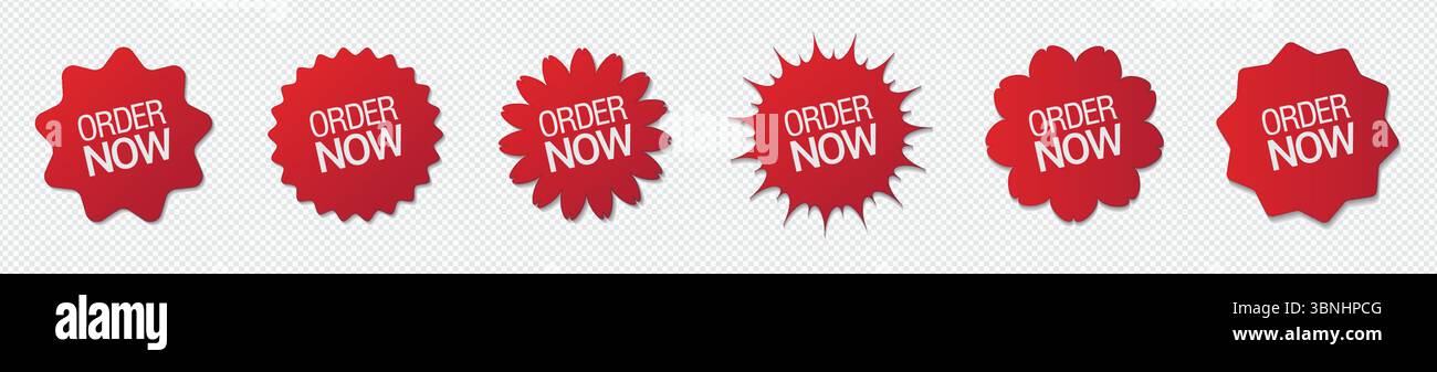 "Banner "Ordina ora in rosso: Invito all'azione urgente per gli acquisti online" Illustrazione Vettoriale