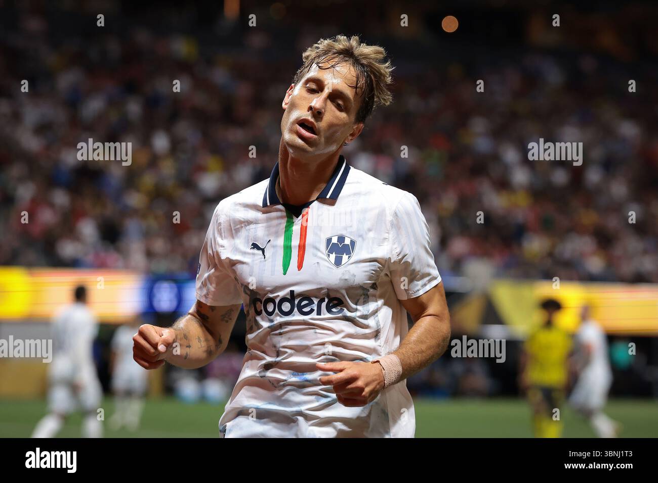 Atlanta, Stati Uniti. 1 luglio 2025. Sergio Canales del CF Monterrey durante la partita della Coppa del mondo per club FIFA Borussia Dortmund vs CF Monterrey al Mercedes Benz Stadium di Atlanta. Il credito per immagini dovrebbe essere: Jonathan Moscrop/Sportimage Credit: Sportimage Ltd/Alamy Live News Foto Stock