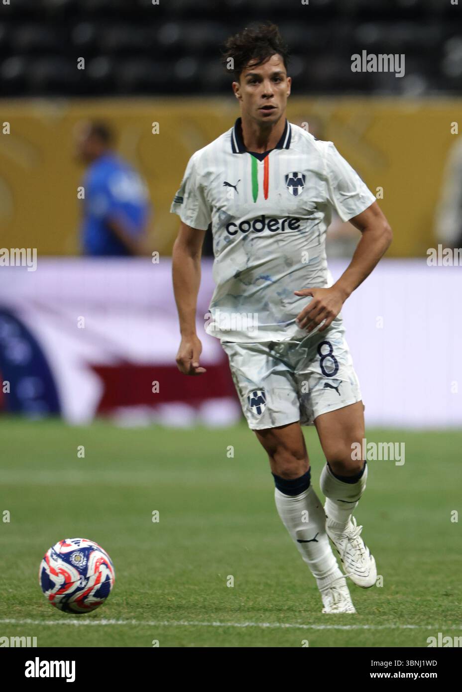 Atlanta, Stati Uniti. 1 luglio 2025. Oliver Torres del CF Monterrey durante la partita di Coppa del mondo Borussia Dortmund vs CF Monterrey al Mercedes Benz Stadium di Atlanta. Il credito per immagini dovrebbe essere: Jonathan Moscrop/Sportimage Credit: Sportimage Ltd/Alamy Live News Foto Stock