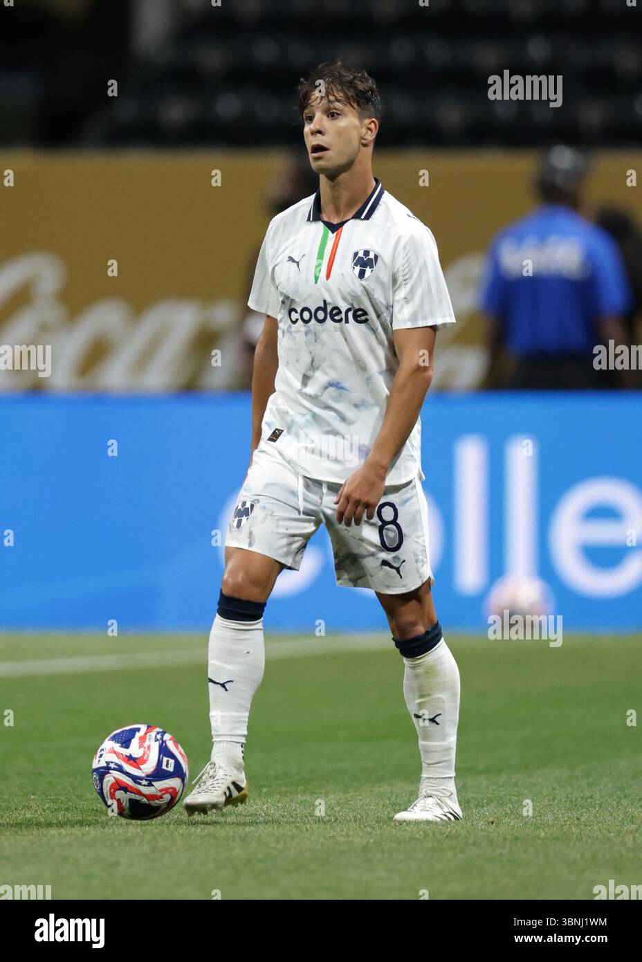 Atlanta, Stati Uniti. 1 luglio 2025. Oliver Torres del CF Monterreydurante la partita della Coppa del mondo per club FIFA Borussia Dortmund vs CF Monterrey al Mercedes Benz Stadium di Atlanta. Il credito per immagini dovrebbe essere: Jonathan Moscrop/Sportimage Credit: Sportimage Ltd/Alamy Live News Foto Stock