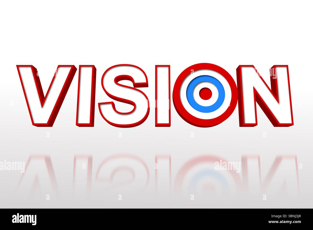 La visione di parola con obiettivo Foto Stock