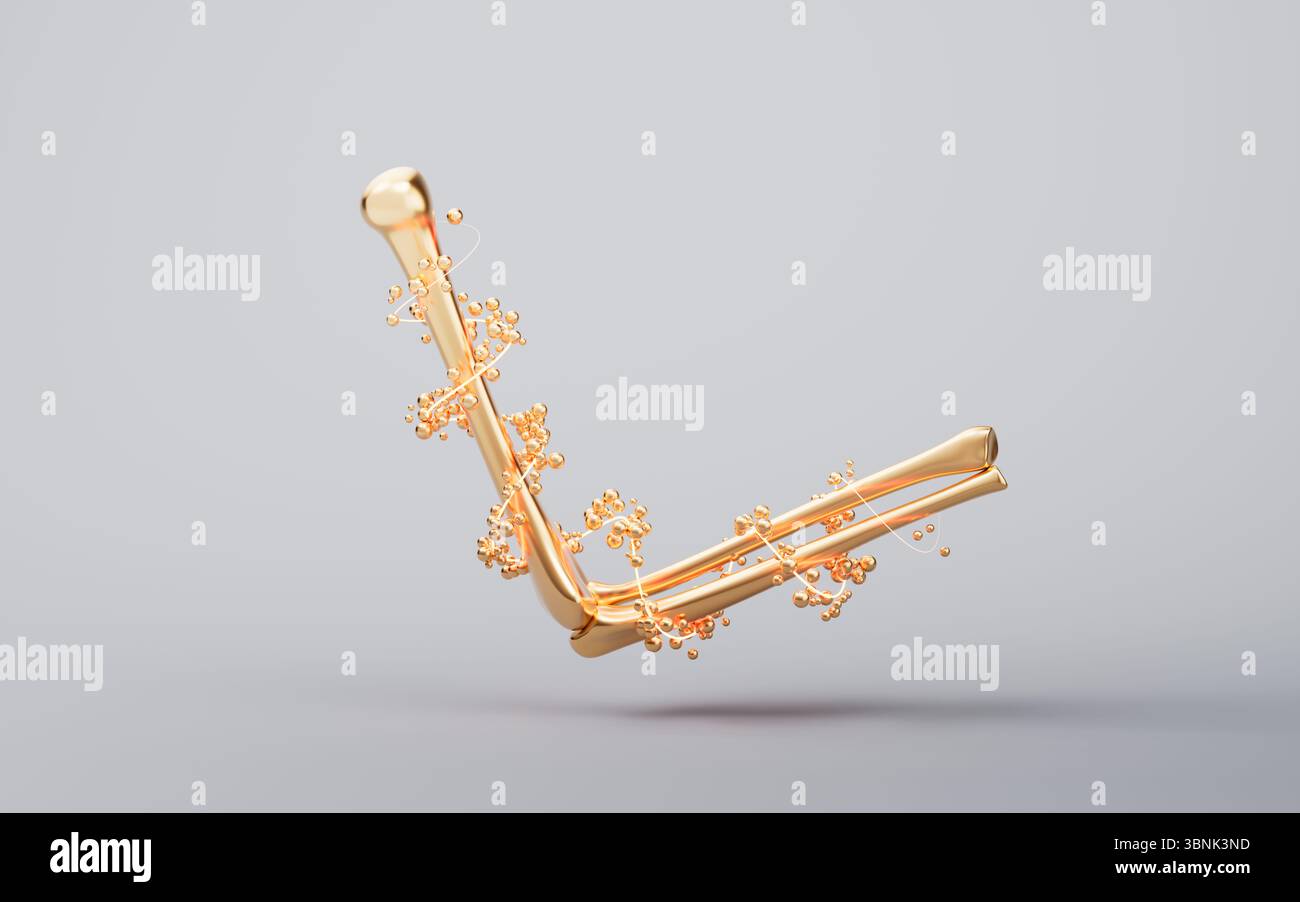 Anatomia biologica dello scheletro e della salute ossea, rendering 3d. Illustrazione 3D. Foto Stock