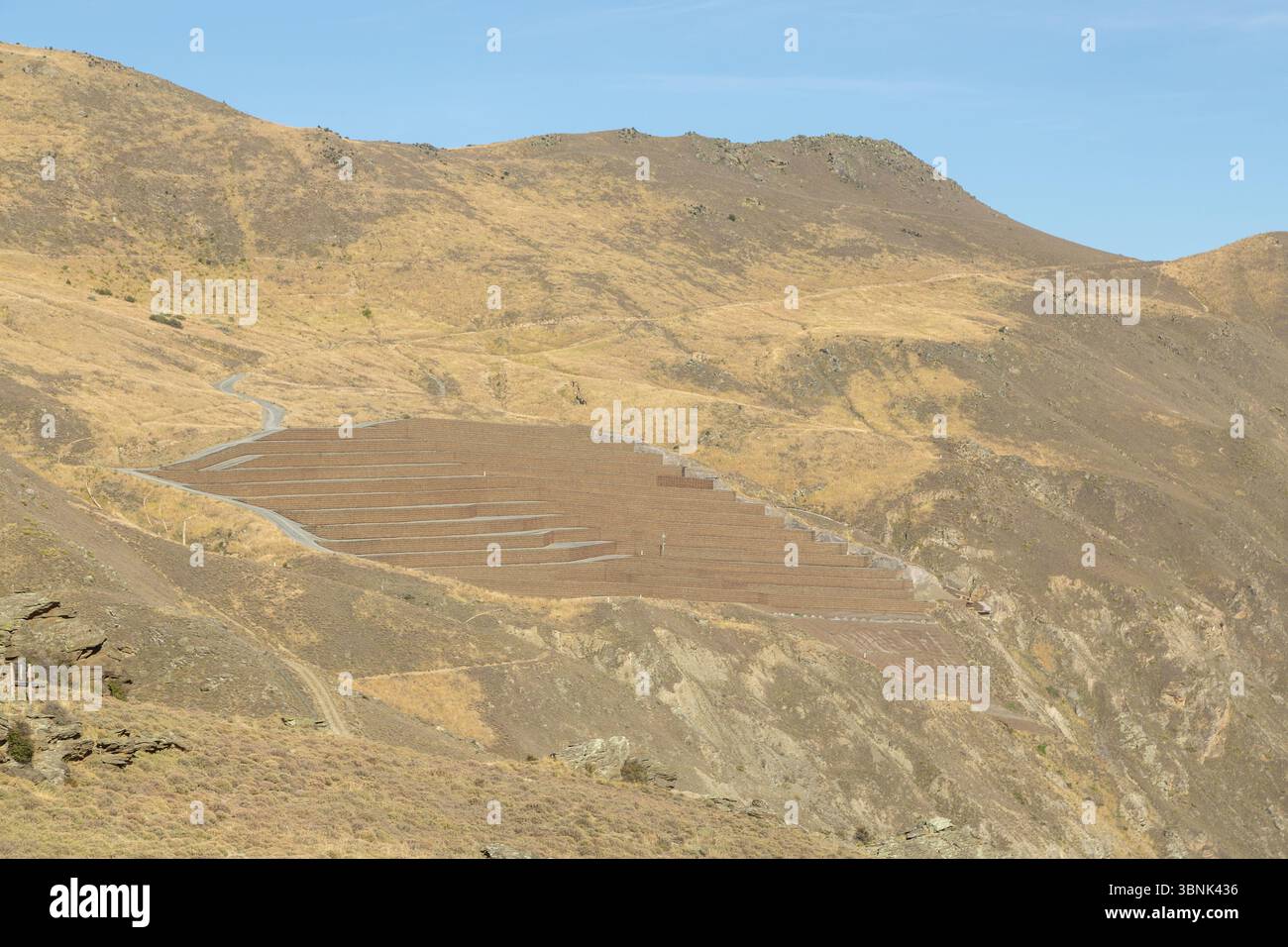 Cairnmuir frana sopra la gola di Cromwell a Central Otago, nuova Zelanda Foto Stock