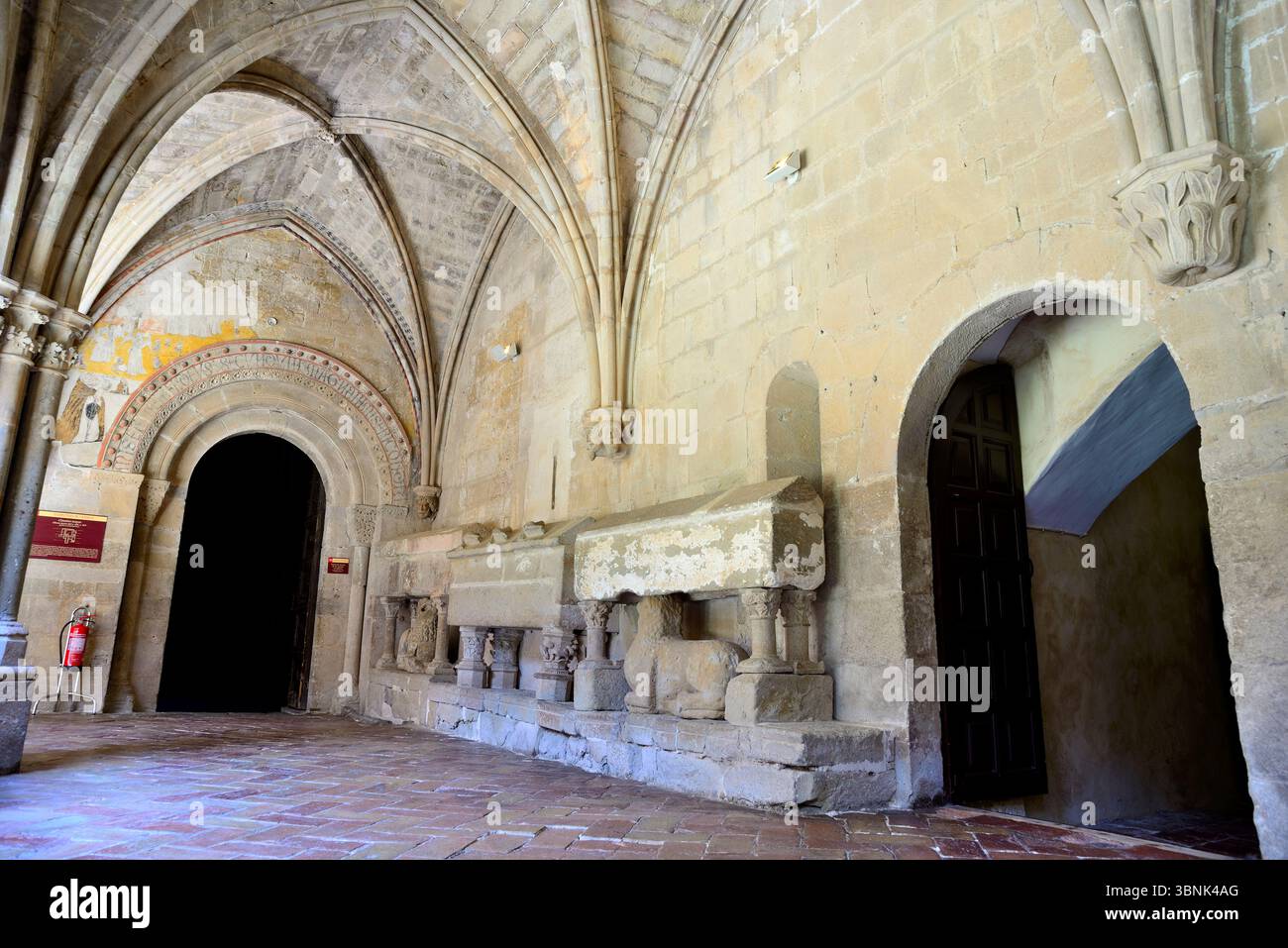 Interno del monastero di vera del Moncayo, Saragozza, Aragona, Spagna Foto Stock
