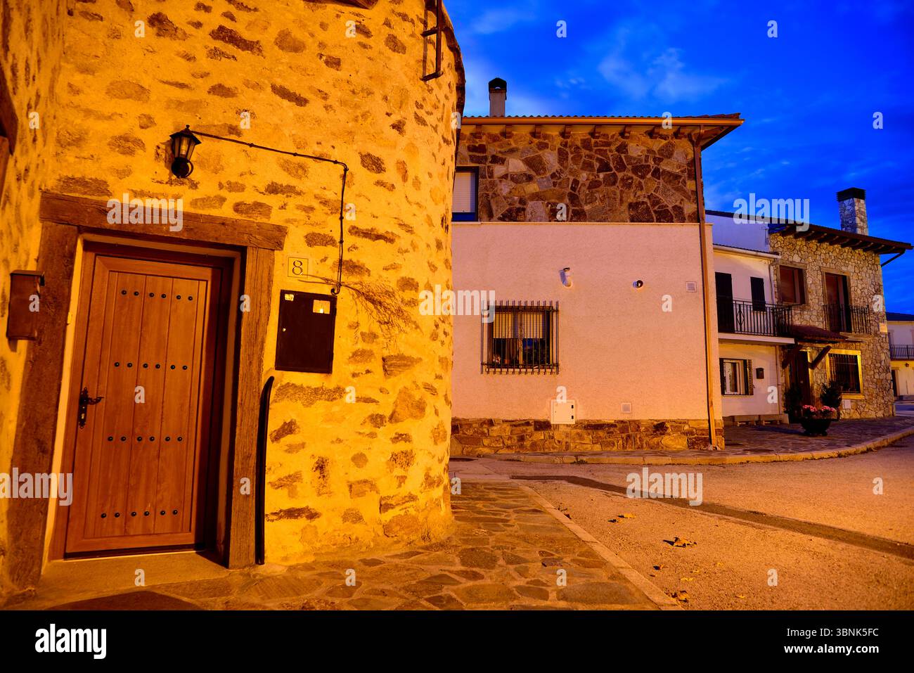 Città rustica di la Serna del Monte, Madrid, Spagna Foto Stock