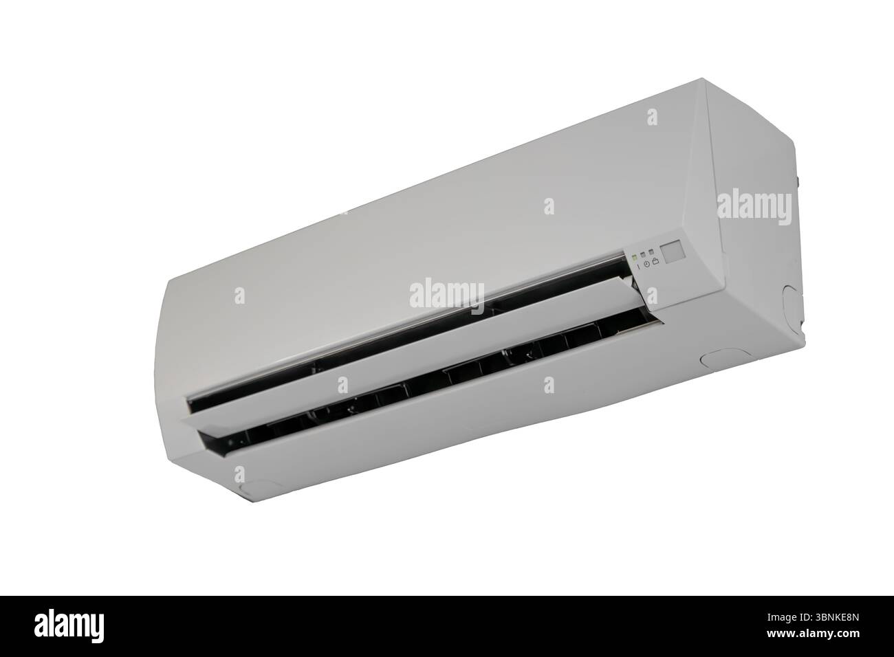 Aria condizionata moderna su sfondo bianco Foto Stock