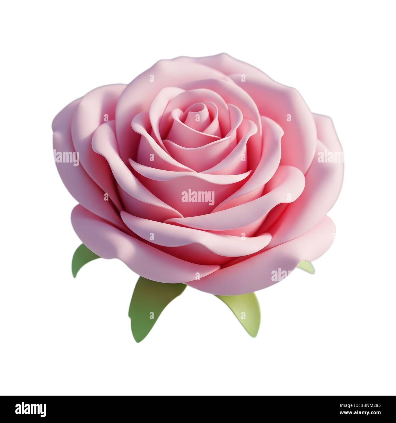 Rendering 3D minimalista con un rendering morbido e fluido Foto Stock