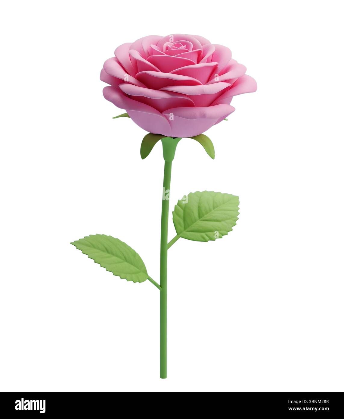 Rendering 3D minimalista con un rendering morbido e fluido Foto Stock