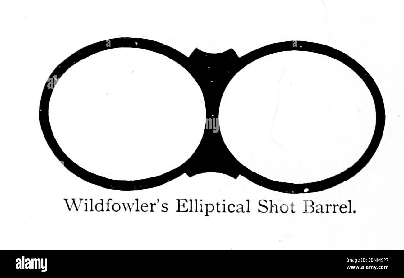 Wildfowler's Elliptical Shot Barrel. Da ' The gun and its Development' di Greener, W. W. (William Wellington) data di pubblicazione 1897 Foto Stock