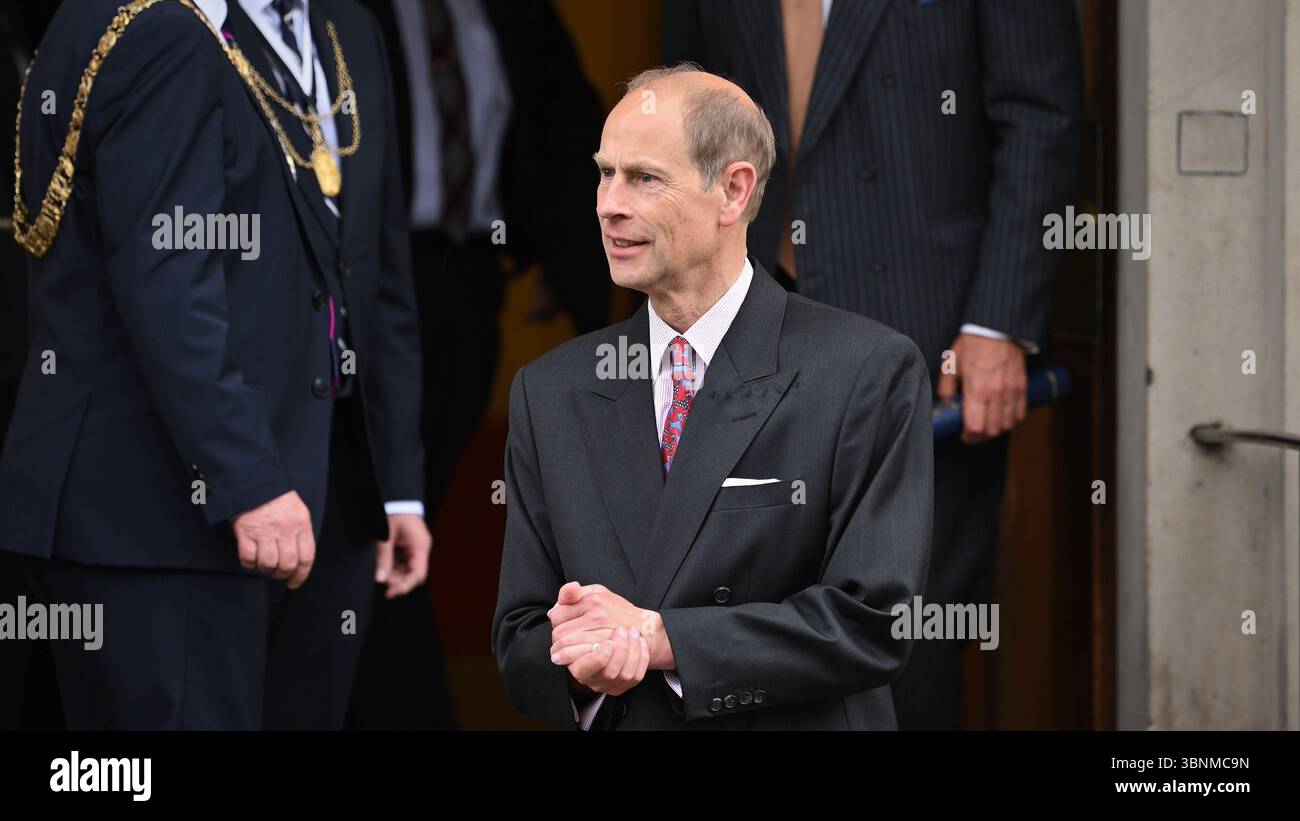 Edimburgo Scozia, Regno Unito 03 luglio 2025. Principe Edoardo, il Duca di Edimburgo presso la Royal Society of Edinburgh RSE in George Street. credito sst/alamy notizie in diretta Foto Stock