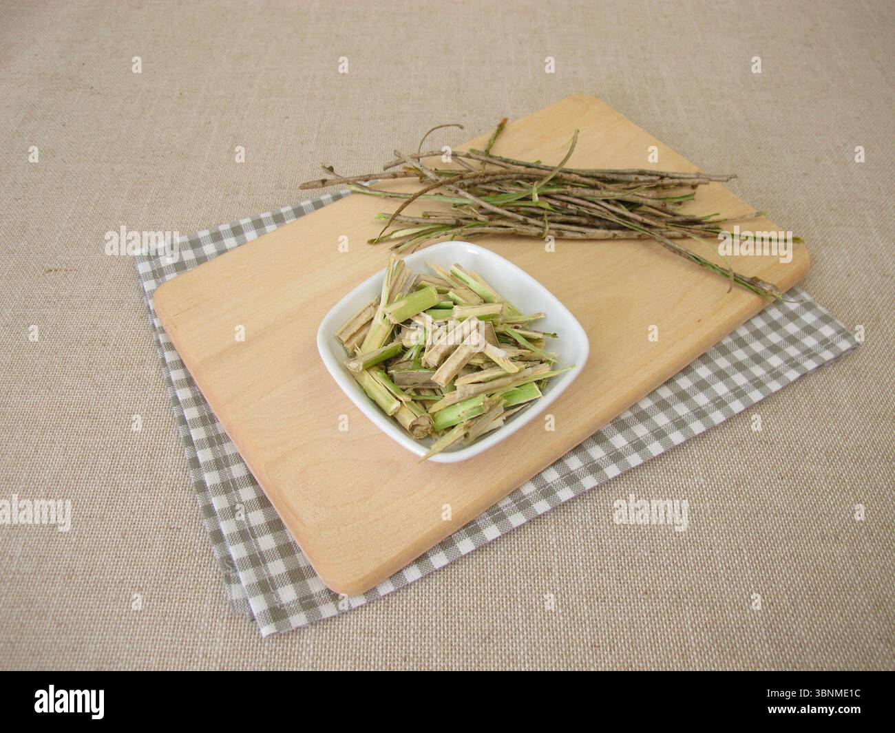 Legno anziano con corteccia e corteccia, legno e corteccia Foto Stock