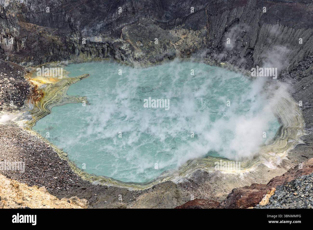 Lago cratere, vulcano Santa Ana, El Salvador Foto Stock
