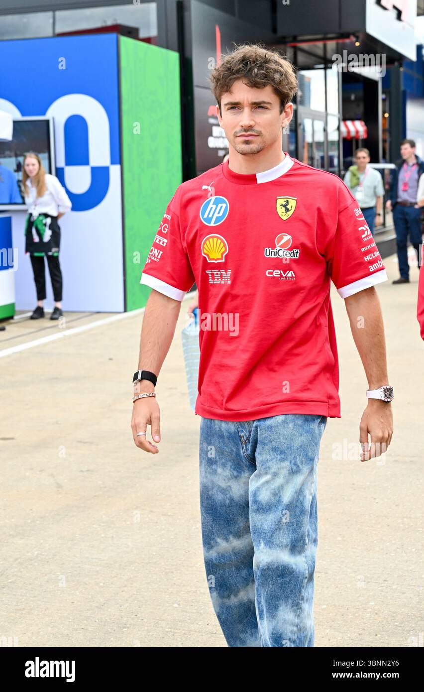 Charles Leclerc, Ferrari, alla Formula 1, Qatar. 3 luglio 2025. Airways Gran Premio di Gran Bretagna a Silverstone, Northamptonshire, Regno Unito. Crediti: LFP/Alamy Live News Foto Stock