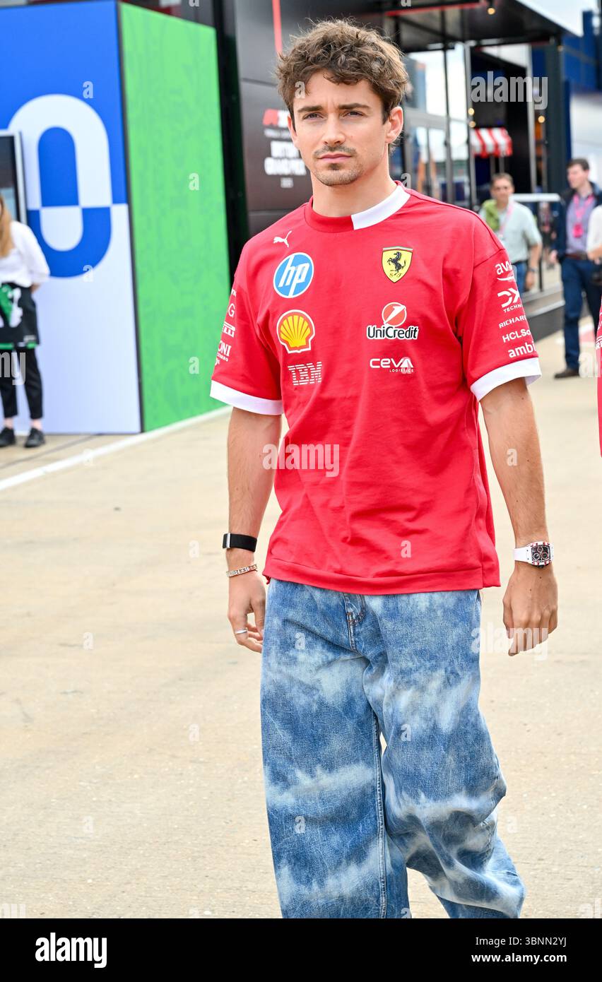 Charles Leclerc, Ferrari, alla Formula 1, Qatar. 3 luglio 2025. Airways Gran Premio di Gran Bretagna a Silverstone, Northamptonshire, Regno Unito. Crediti: LFP/Alamy Live News Foto Stock