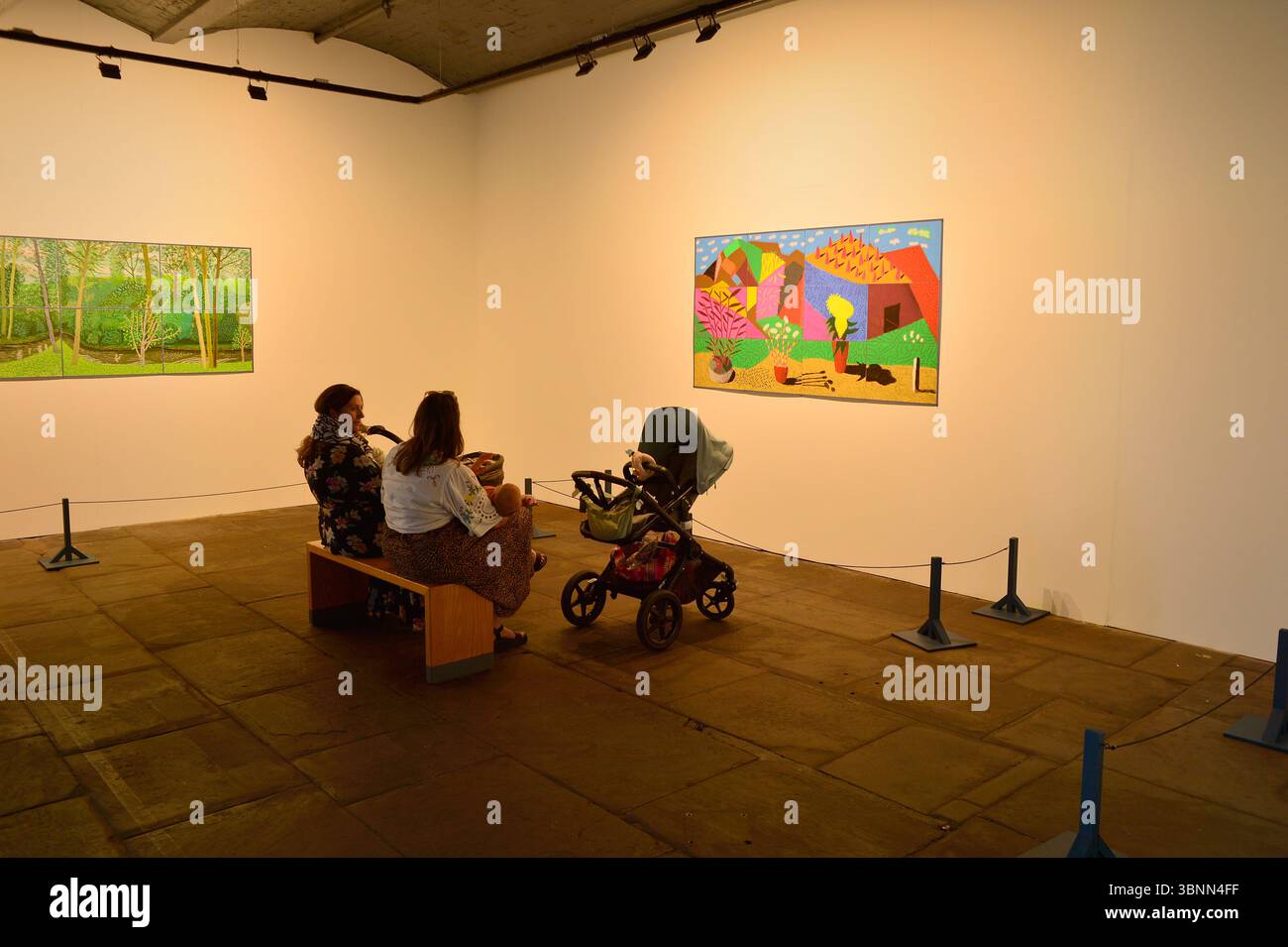Bradford City of Culture 2025, Hockney Gallery Saltaire Bradford West Yorkshire Inghilterra. Foto Stock