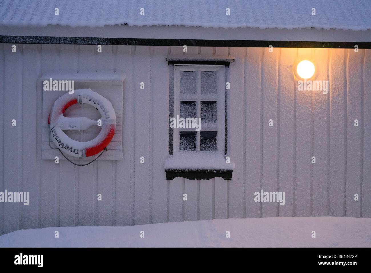 Europa, Norvegia, fiordo di Lyngen, Havnnes, inverno Foto Stock