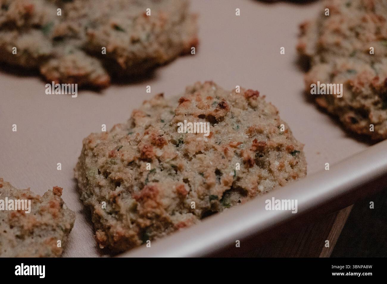 Falafel Burger appena sfornato con erbe aromatiche Foto Stock