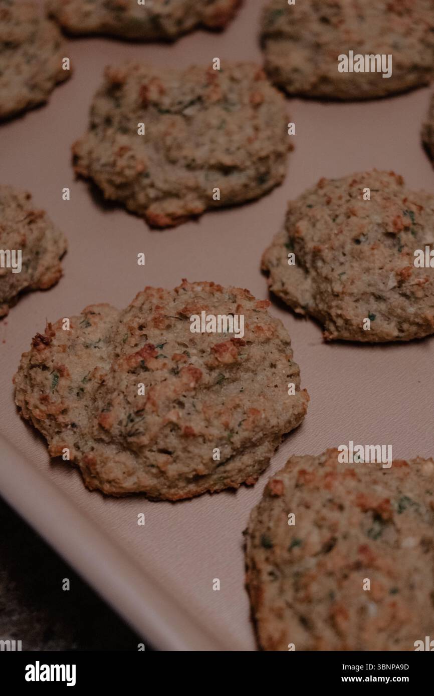 Primo piano del Falafel Burger fatto in casa Foto Stock