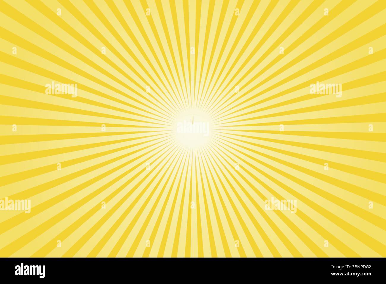 "Sfondo giallo burst - linee irradianti, Sunburst Design" Illustrazione Vettoriale