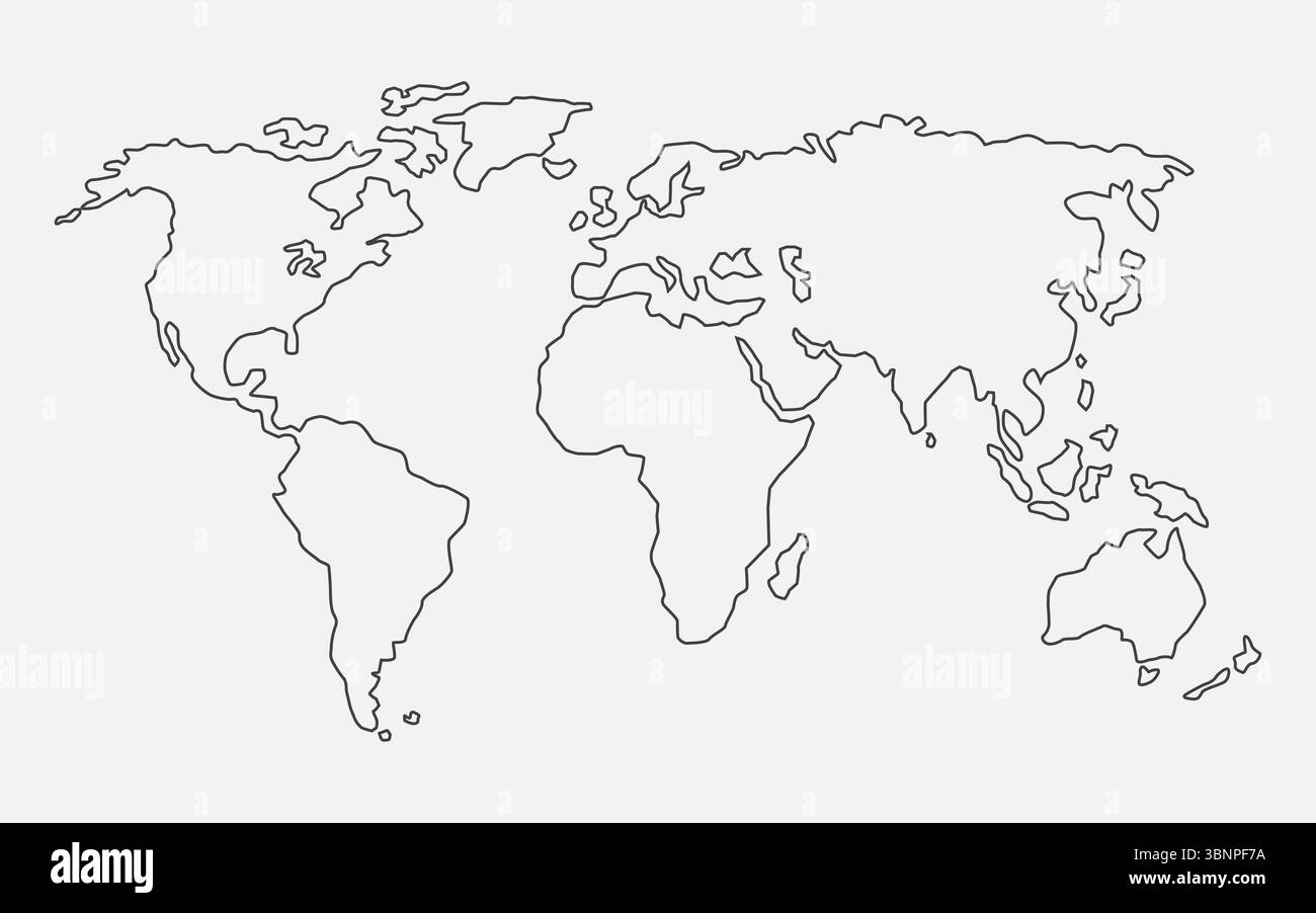 Progettazione vettoriale della mappa mondiale Illustrazione Vettoriale