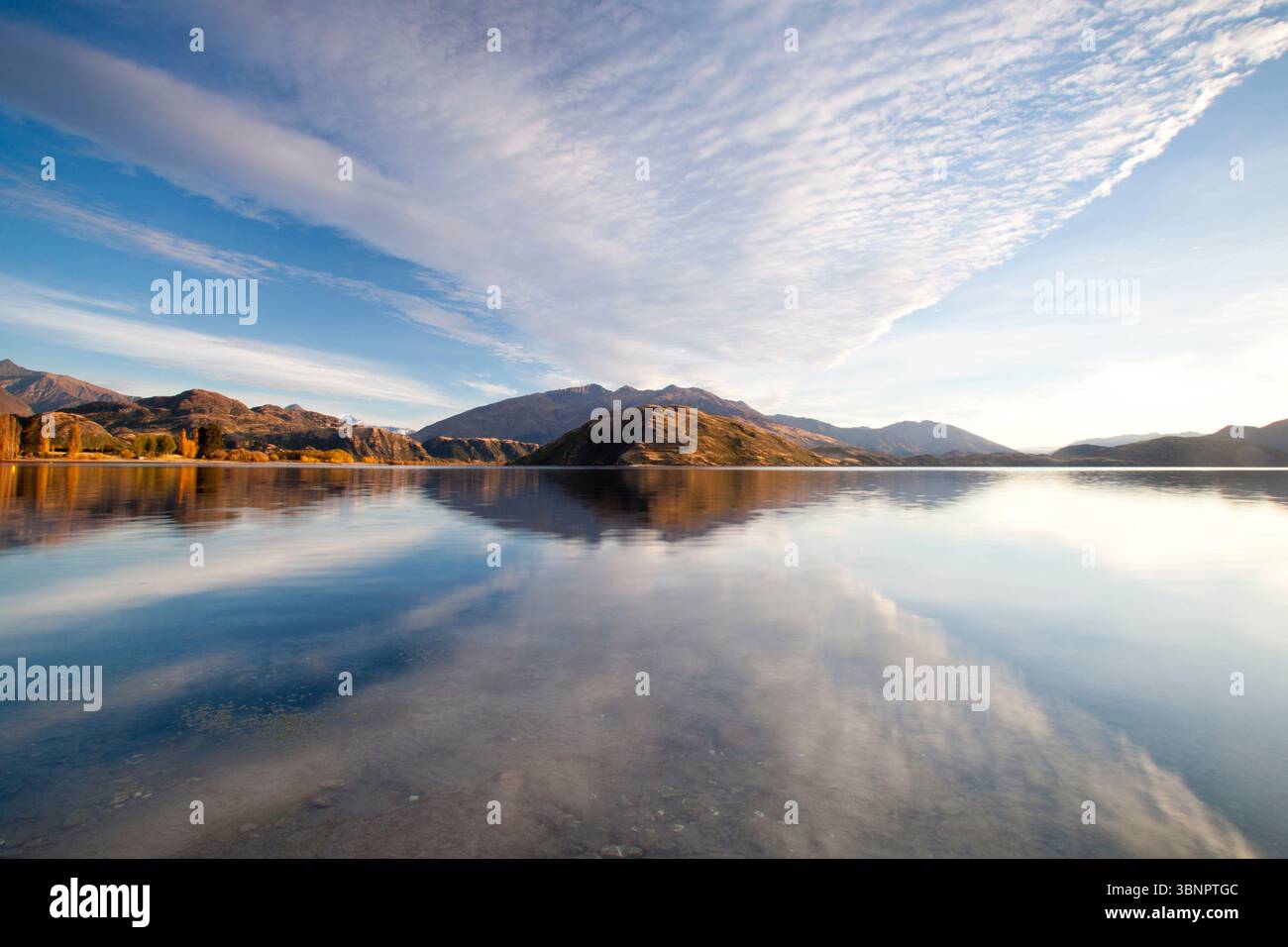 Il lago Wanaka, Isola del Sud, Nuova Zelanda Foto Stock
