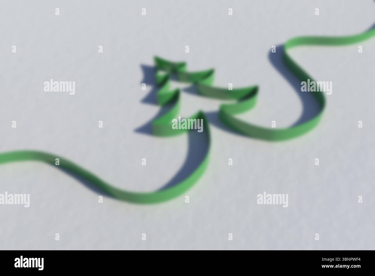 Nastro sfocato a forma di albero di natale Foto Stock