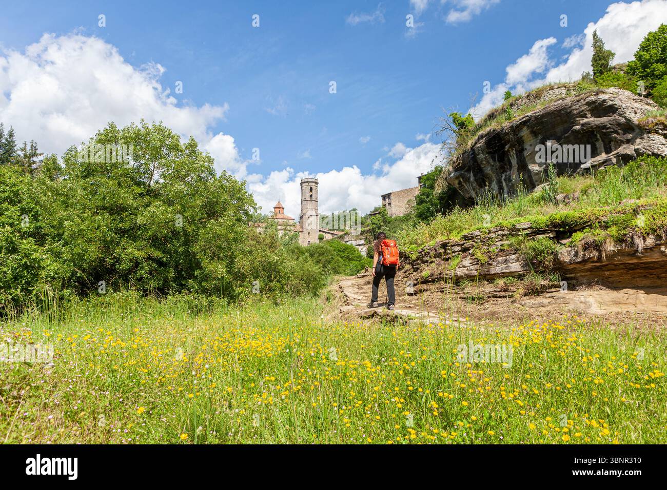 Rupit Village, Barcellona, Spagna Foto Stock
