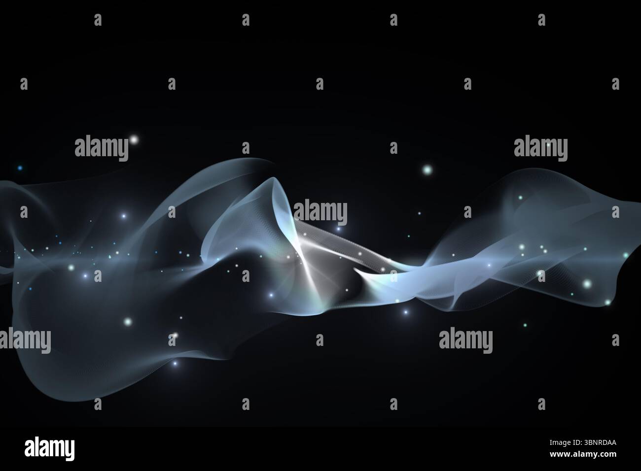 Abstract incandescente sfondo nero Foto Stock