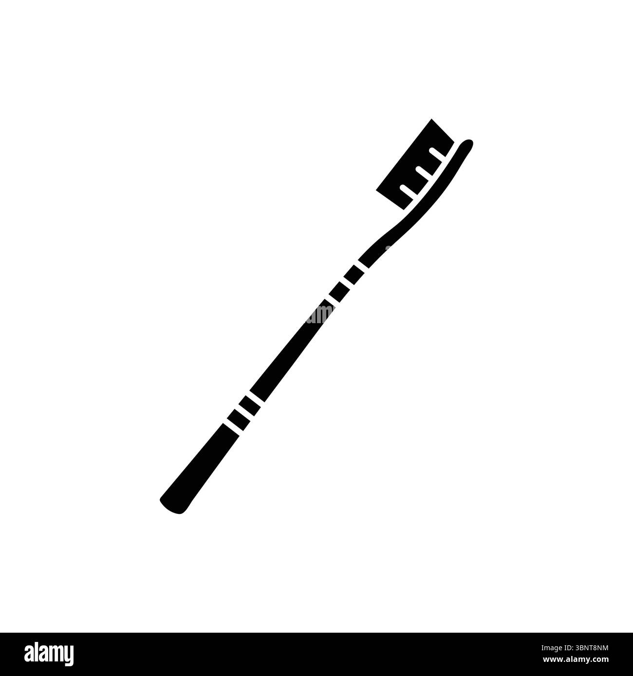 Semplice illustrazione minimalista dello spazzolino, perfetto per la cura dentale, l'igiene e i temi di routine mattutina. Illustrazione Vettoriale