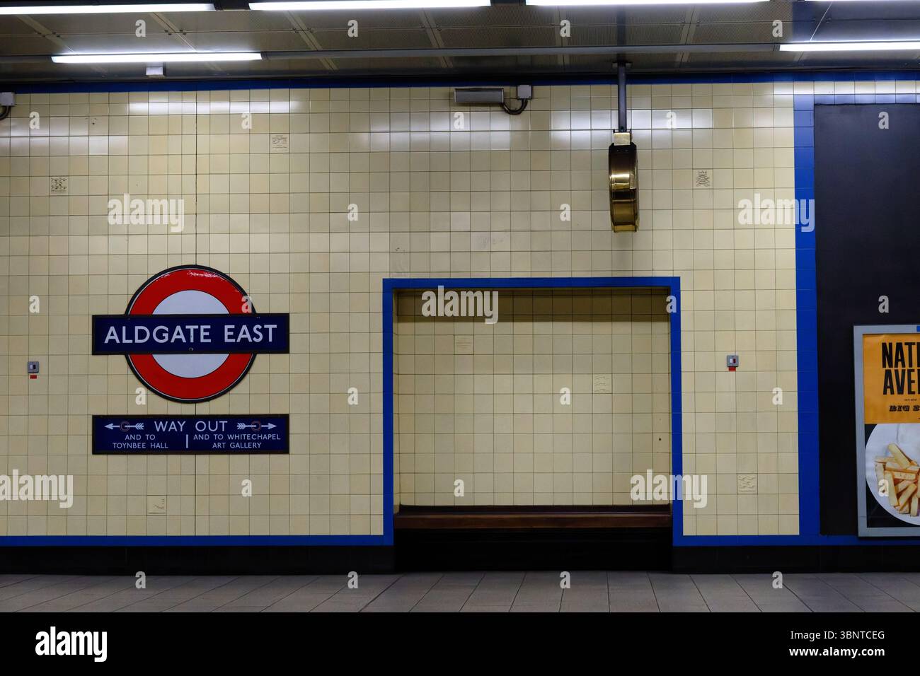 Stazione della metropolitana Aldgate East London Foto Stock