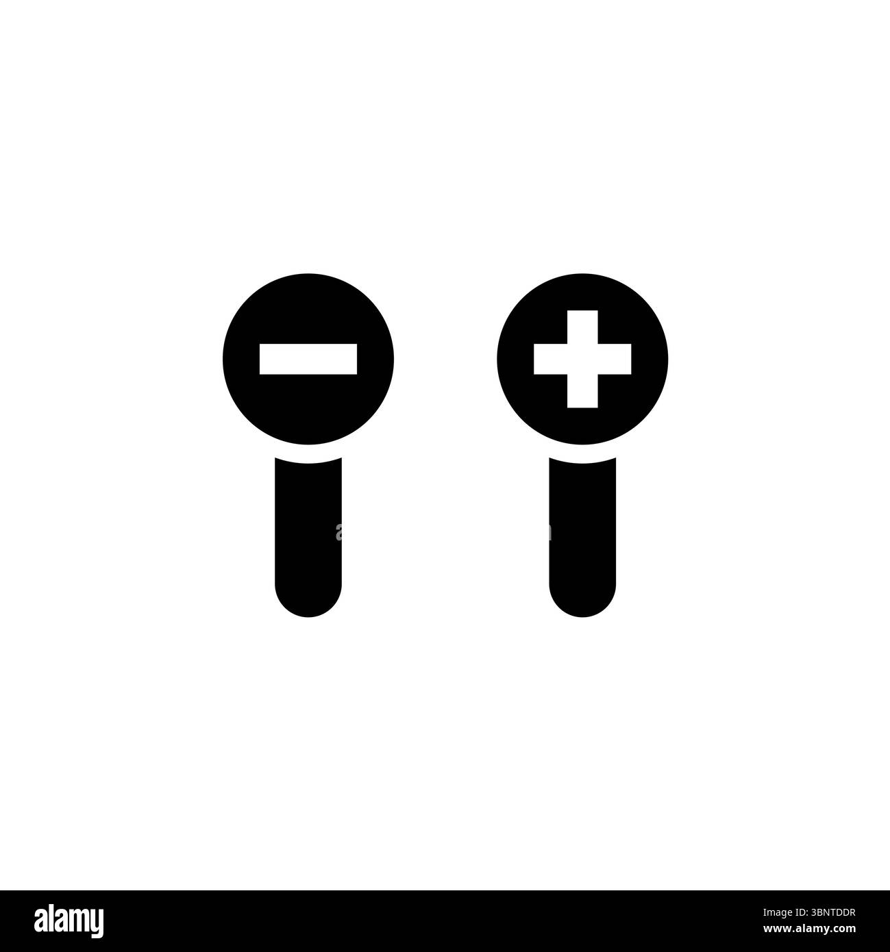Test oftalmologia, Dioptre EyeSight Solid Flat Vector Icon isolato su sfondo bianco. Illustrazione Vettoriale