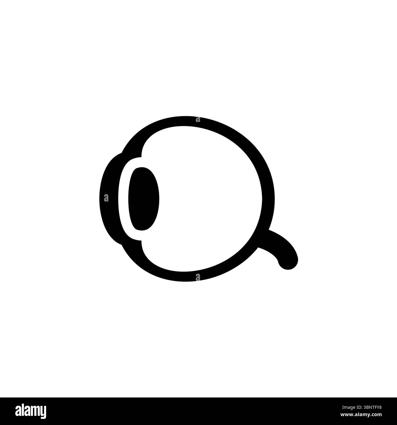 Anatomia oculare, visualizzazione ottica umana dell'organo solido vettore piatto isolato su sfondo bianco. Illustrazione Vettoriale