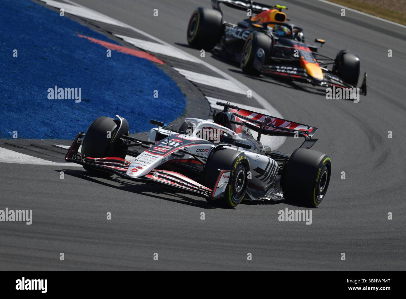 2025 - Esteban Ocon - Haas - Gran Premio di Gran Bretagna - Silverstone, Regno Unito Foto Stock