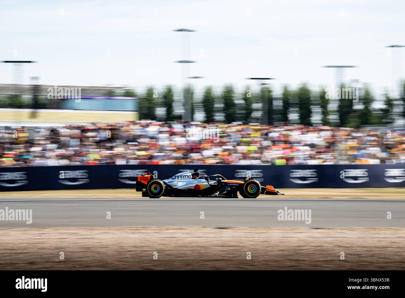 81 PIASTRI Oscar (aus), McLaren F1 Team MCL39, azione durante l'ottavo round del campionato FIA di Formula 2 2025 dal 4 al 6 luglio 2025 sul circuito di Silverstone, a Silverstone, Regno Unito Foto Stock