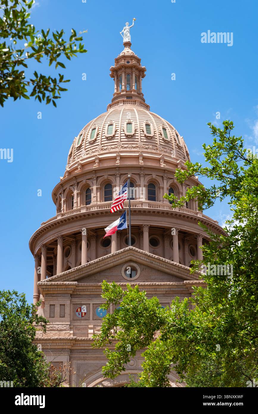 Esterno del palazzo del governo dello stato del Texas ad Austin, Texas, Stati Uniti. Foto Stock