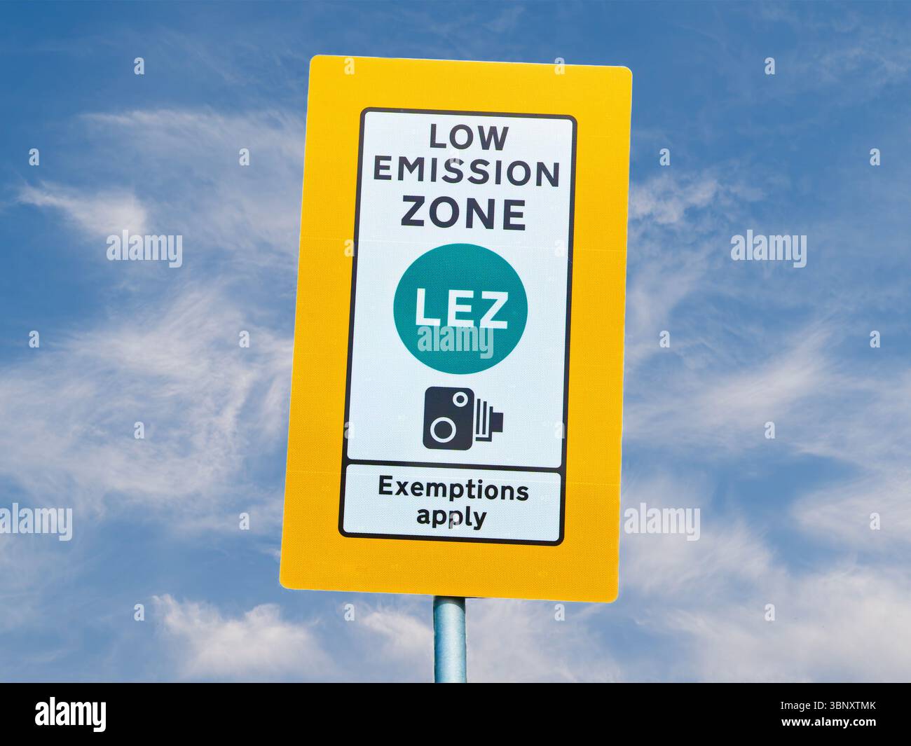 Cartello zona a basse emissioni nel centro di Glasgow applicato per tutti i veicoli Foto Stock