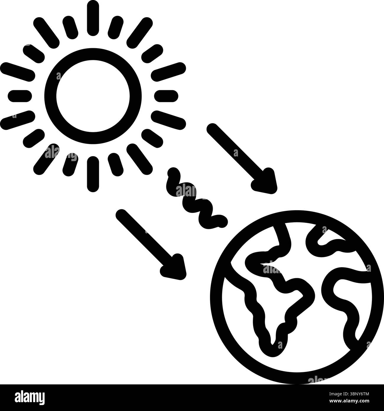 Icona per radiazioni, ultravioletti Illustrazione Vettoriale